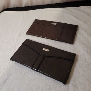 MICHE CLUTCHES 2 BAGS NWOT BROWN LEATHER Sz 12 X 6
